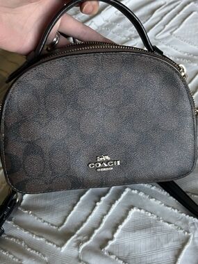Coach Brown Signature Serena Mini Dome Crossbody